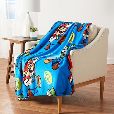 Super Mario Microraschel Throw Blanket