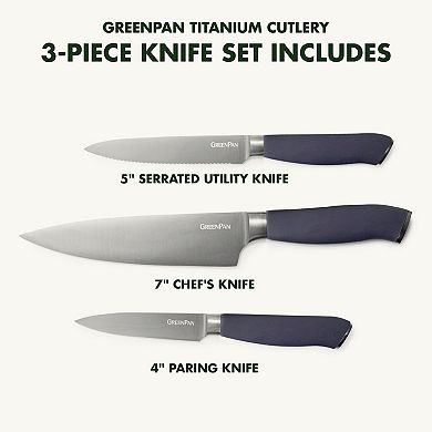 GreenPan Titanium 3-pc. Knife Set