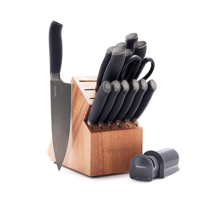 GreenPan Titanium 16-Piece Ultimate Knife Block Set