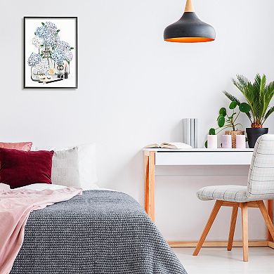 Stupell Home Decor Glam Hydrangea Fashion Framed Wall Art
