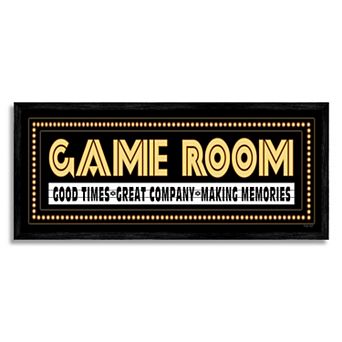 Stupell Home Decor Family Game Room Framed Wall Decor