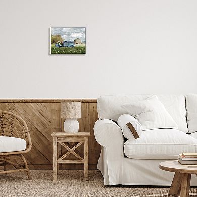 Stupell Home Decor Blue Farm Truck Framed Wall Art