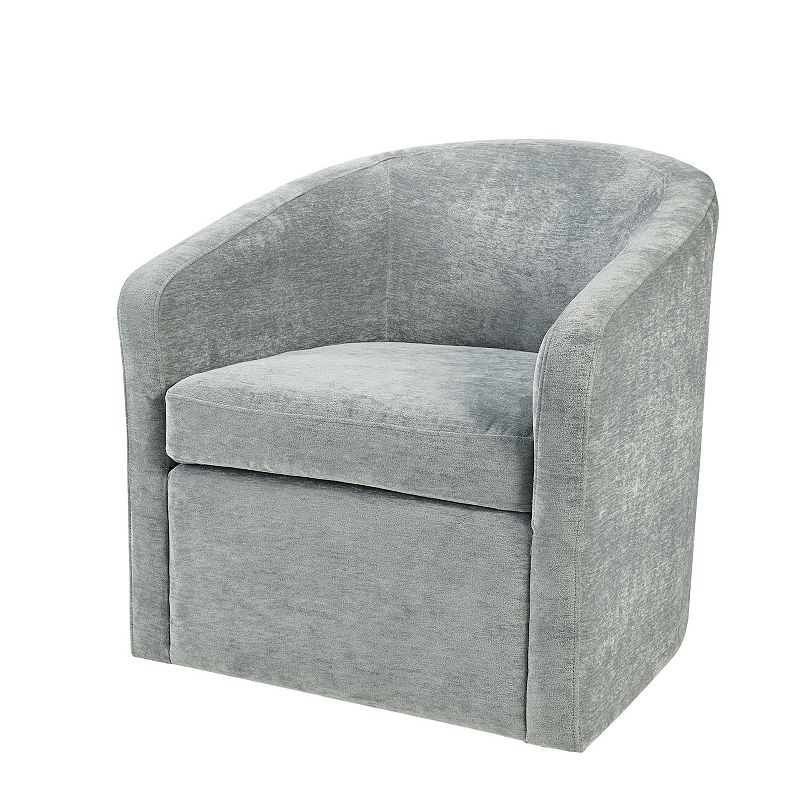 Martha Stewart Amber Upholstered Swivel Arm Chair, Blue