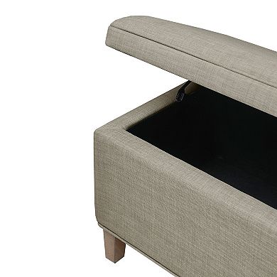 Martha Stewart Caymus Upholstered Storage Ottoman Bench