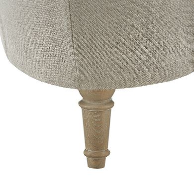 Martha Stewart Clara Button Tufted Upholstered Ottoman