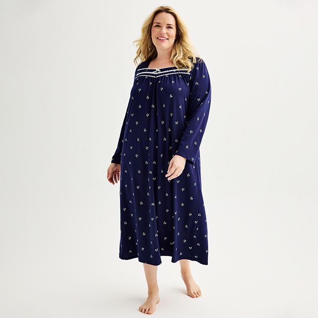 Women's Croft & Barrow® Long Sleeve Bow Nightgown