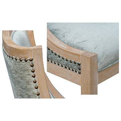 Martha Stewart Elmcrest Upholstered Dining Chair with Nailhead Trim