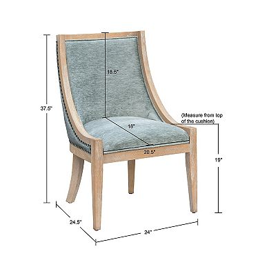 Martha Stewart Elmcrest Upholstered Dining Chair with Nailhead Trim