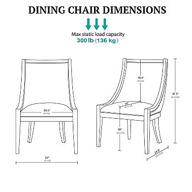 Martha Stewart Elmcrest Upholstered Dining Chair with Nailhead Trim