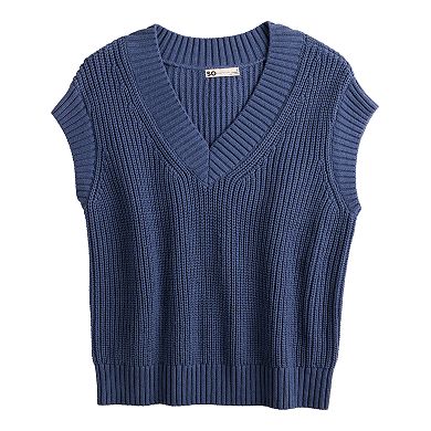 Juniors' SO® Knit Sweater Vest
