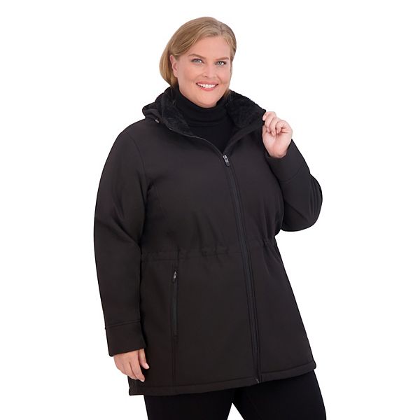 Plus Size ZeroXposur Frances Plush Lined Soft Shell Coat