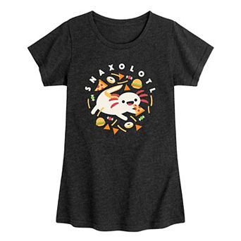 Girls 7-16 "Snaxolotl" Axolotl Animal Graphic Tee