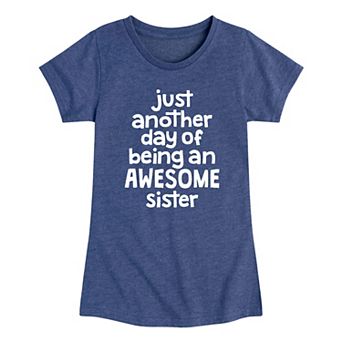 Girls 7-16 "Awesome Sister" Graphic Tee