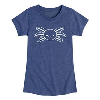 Girls 7-16 Cute Axolotl Face Graphic Tee