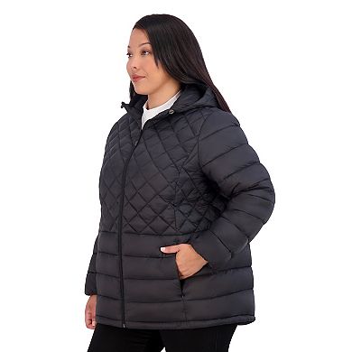 Plus Size ZeroXposur Gianna Hooded Quilted Puffer Jacket