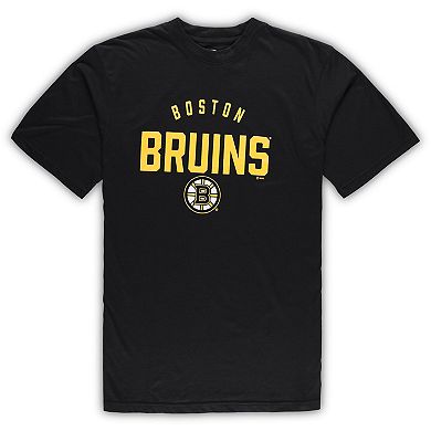 Men's Boston Bruins Black/Heather Gray Big & Tall T-Shirt & Pants Lounge Set