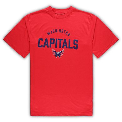 Men's Washington Capitals Red/Heather Gray Big & Tall T-Shirt & Pants Lounge Set