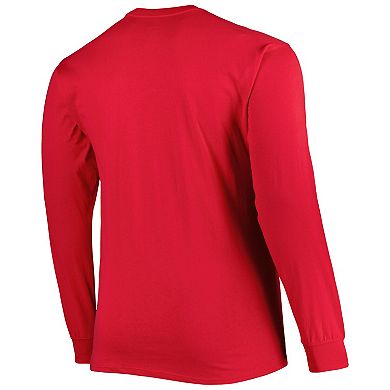 Men's Red Cincinnati Reds Big & Tall Long Sleeve T-Shirt
