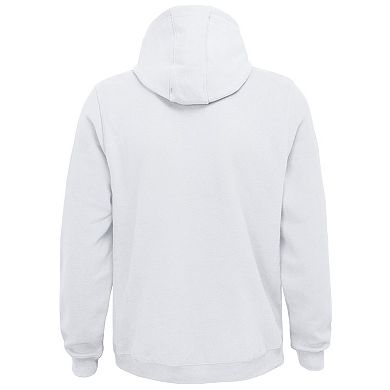 Youth White San Jose Sharks Special Edition 2.0 Primary Logo Fleece Pullover Hoodie