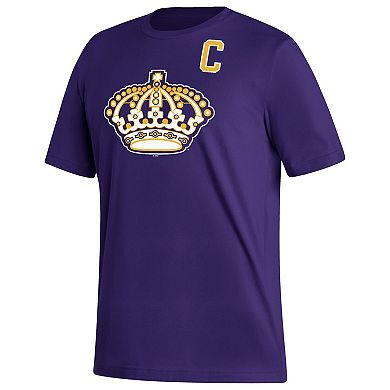 Men's adidas Anze Kopitar Purple Los Angeles Kings Reverse Retro 2.0 Name & Number T-Shirt