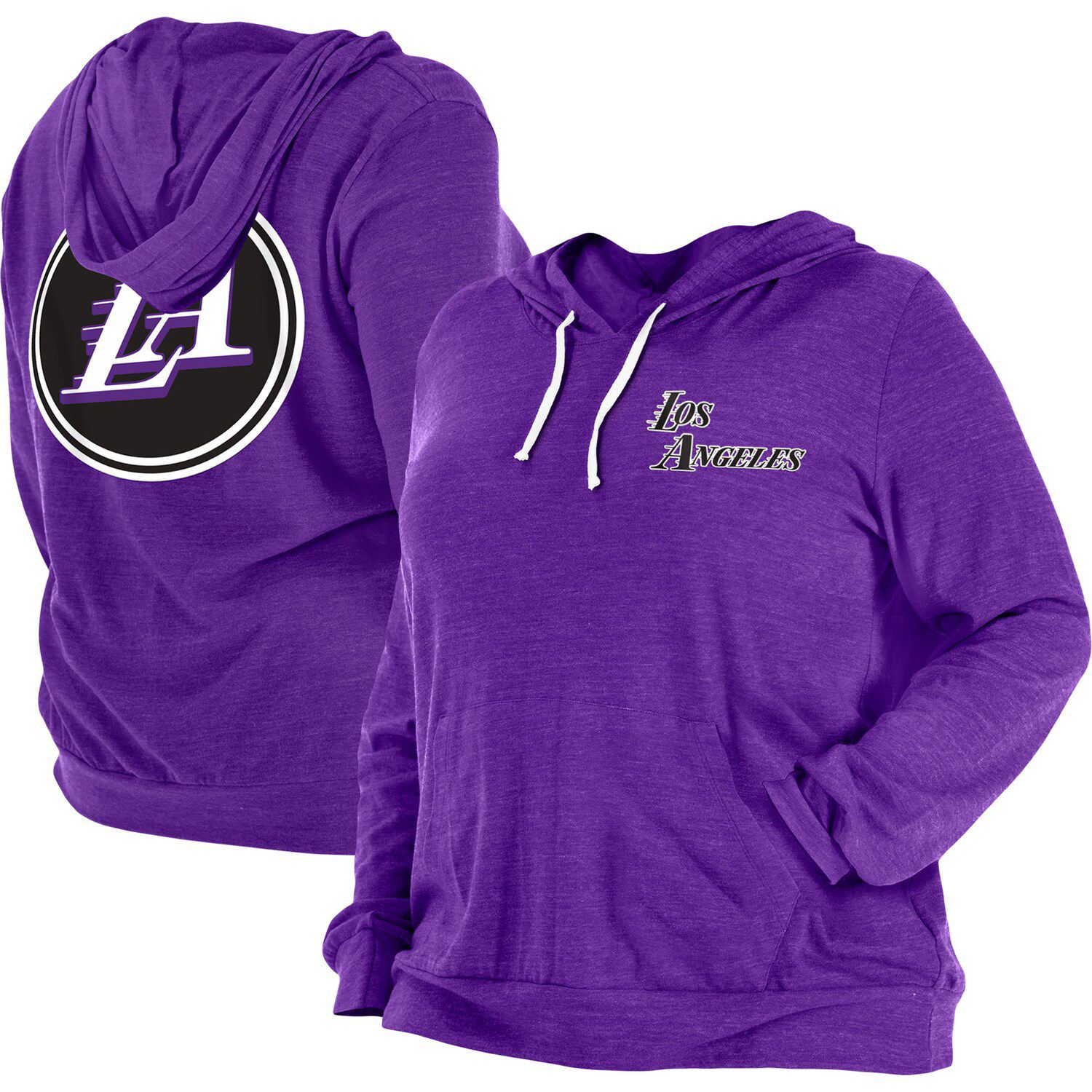 Men's New Era Black Los Angeles Lakers Localized Pullover Hoodie