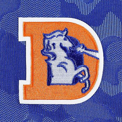 Men's Antigua Royal Denver Broncos Brigade Throwback Quarter-Zip Top