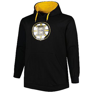 Men's Black Boston Bruins Logo Big & Tall Fleece Pullover Hoodie