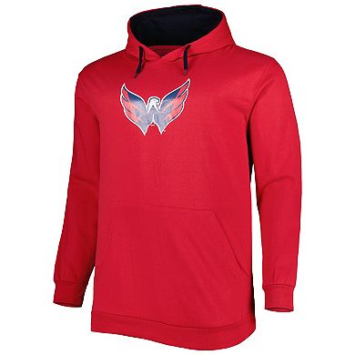 Men's Red Washington Capitals Big & Tall Fleece Pullover Hoodie