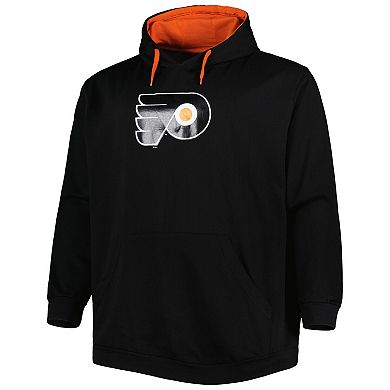 Men's Black Philadelphia Flyers Big & Tall Fleece Pullover Hoodie