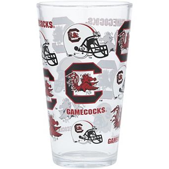 South Carolina Gamecocks 16oz. Allover Print Pint Glass