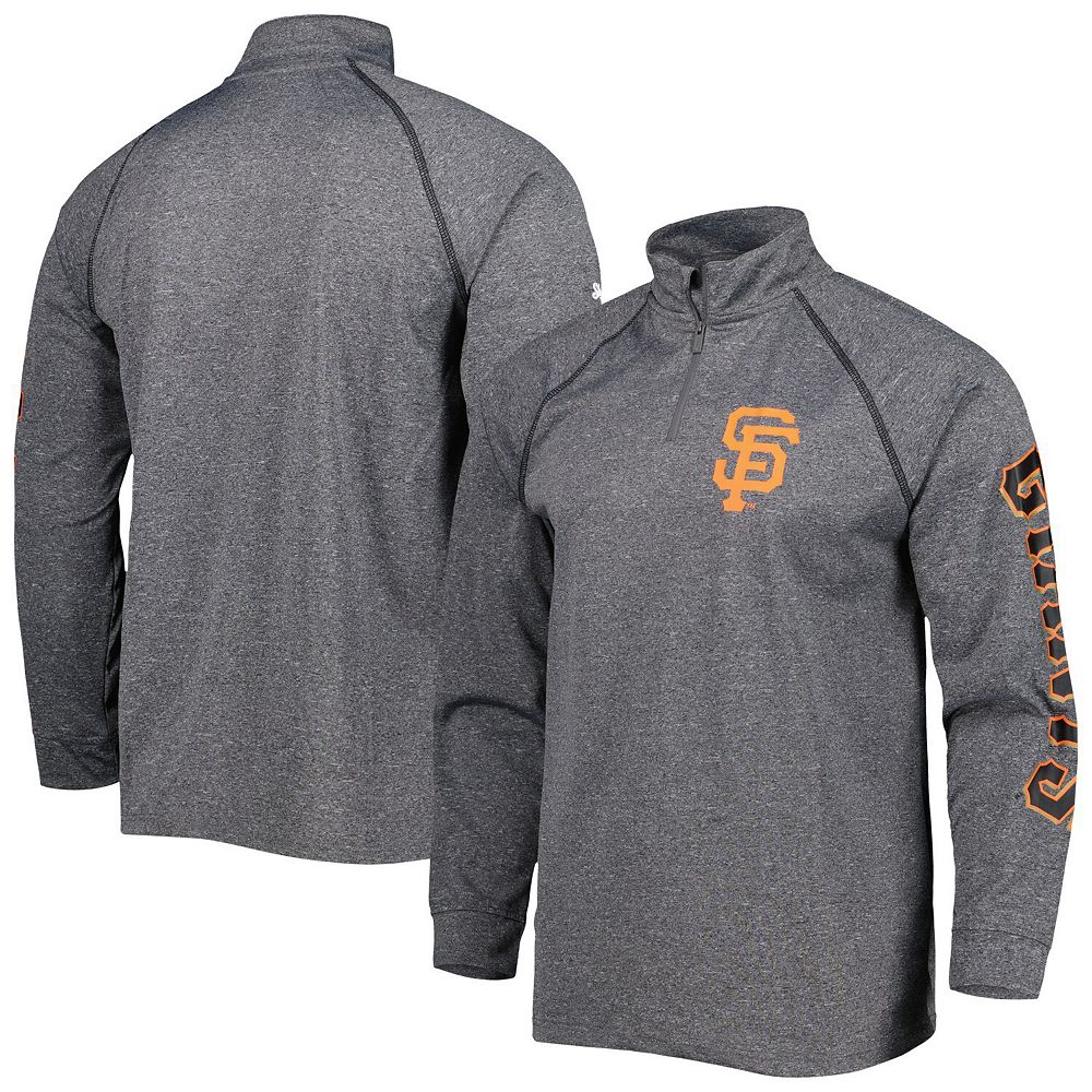 Men's Stitches Heather Gray San Francisco Giants Wordmark Raglan