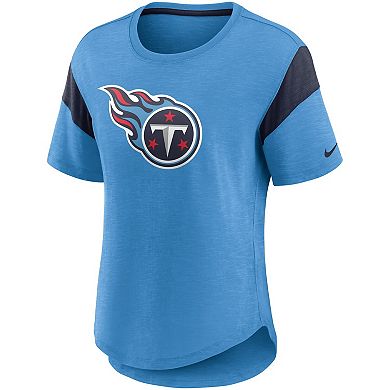 Women's Nike Light Blue Tennessee Titans Primary Logo Fashion Top