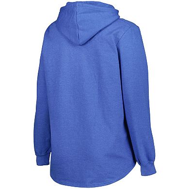 Women's Heather Royal St. Louis Blues Plus Size Fleece Pullover Hoodie