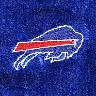 Men's The Wild Collective Royal Buffalo Bills Metallic Bomber Full-Snap Jacket