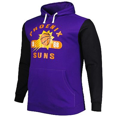 Men's Fanatics Branded Purple/Black Phoenix Suns Big & Tall Bold Attack Pullover Hoodie
