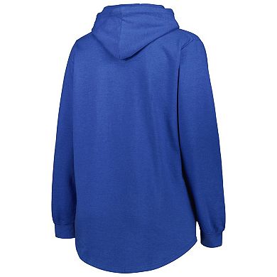 Women's Heather Blue Tampa Bay Lightning Plus Size Fleece Pullover Hoodie