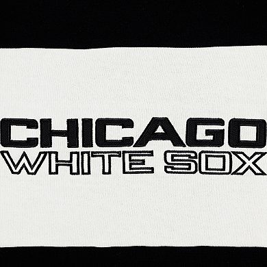 Men's Stitches Black/White Chicago White Sox Stripe Pullover Hoodie