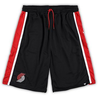 Men's Fanatics Branded Black Portland Trail Blazers Big & Tall Referee Iconic Mesh Shorts