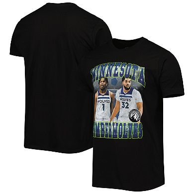 Unisex Stadium Essentials Anthony Edwards & Karl-Anthony Towns Black Minnesota Timberwolves Player Duo T-Shirt