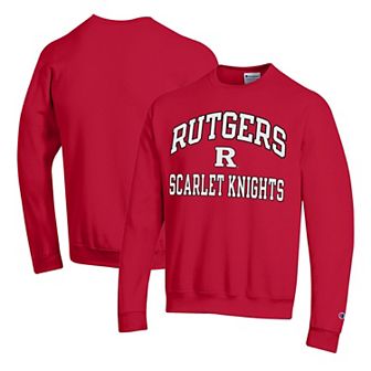 Men's Champion Scarlet Rutgers Scarlet Knights High Motor Pullover Sweatshirt