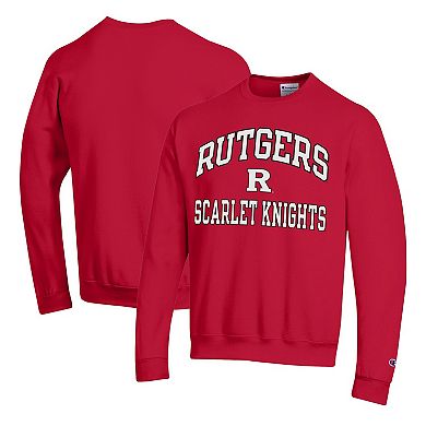 Men's Champion Scarlet Rutgers Scarlet Knights High Motor Pullover Sweatshirt