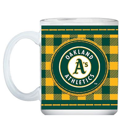Oakland Athletics 15oz. Buffalo Plaid Father's Day Mug