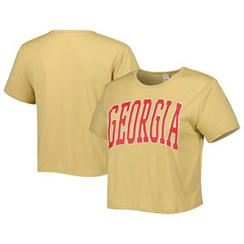 Women's ZooZatz Tan Georgia Bulldogs Core Fashion Cropped T-Shirt