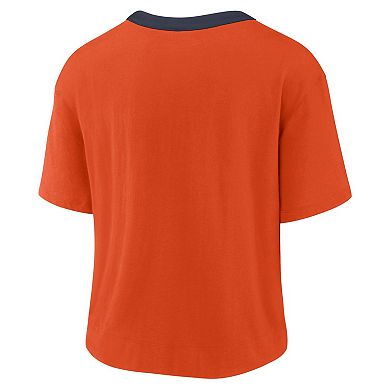 Women's Nike Orange Chicago Bears High Hip Fashion Cropped Top