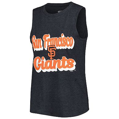 Women's Concepts Sport Orange/Black San Francisco Giants Wordmark Meter Muscle Tank Top & Pants Sleep Set