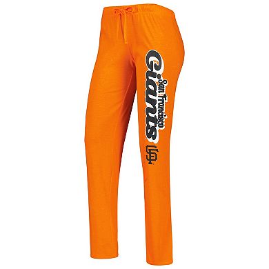 Women's Concepts Sport Orange/Black San Francisco Giants Wordmark Meter Muscle Tank Top & Pants Sleep Set