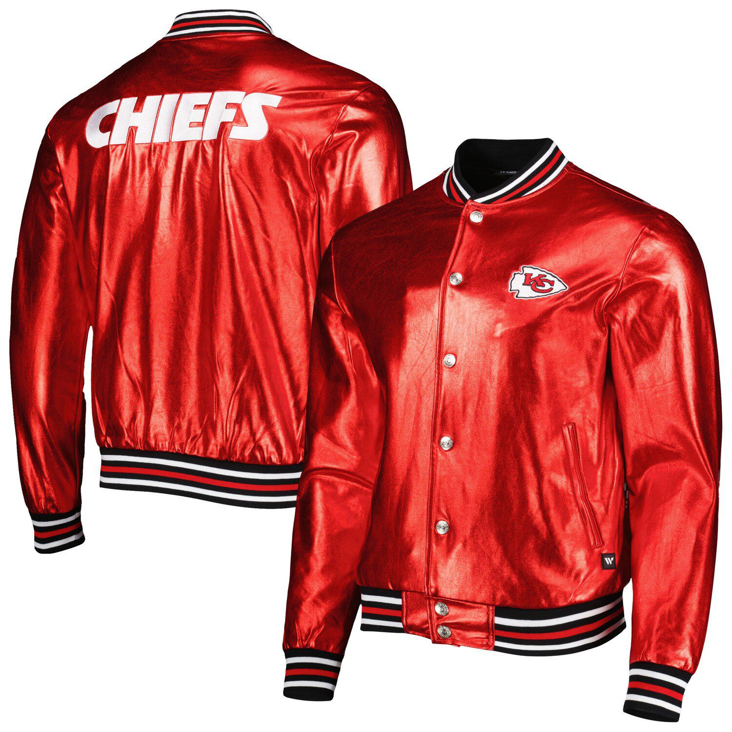 Atlanta Falcons JH Design Lightweight Nylon Bomber Jacket – Red Large