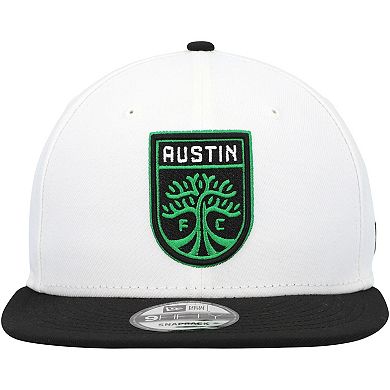 Men's New Era White/Black Austin FC Two-Tone 9FIFTY Snapback Hat