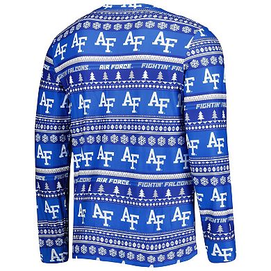 Men's Concepts Sport Royal Air Force Falcons Swivel Long Sleeve T-Shirt & Pants Sleep Set