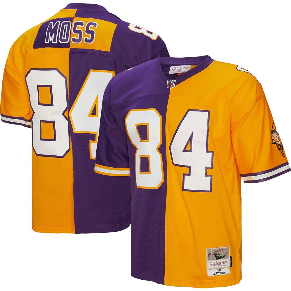 Men's Mitchell & Ness Randy Moss Purple/Gold Minnesota Vikings